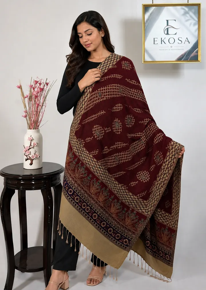 Tessera Stole — Maroon, image 1 of 4
