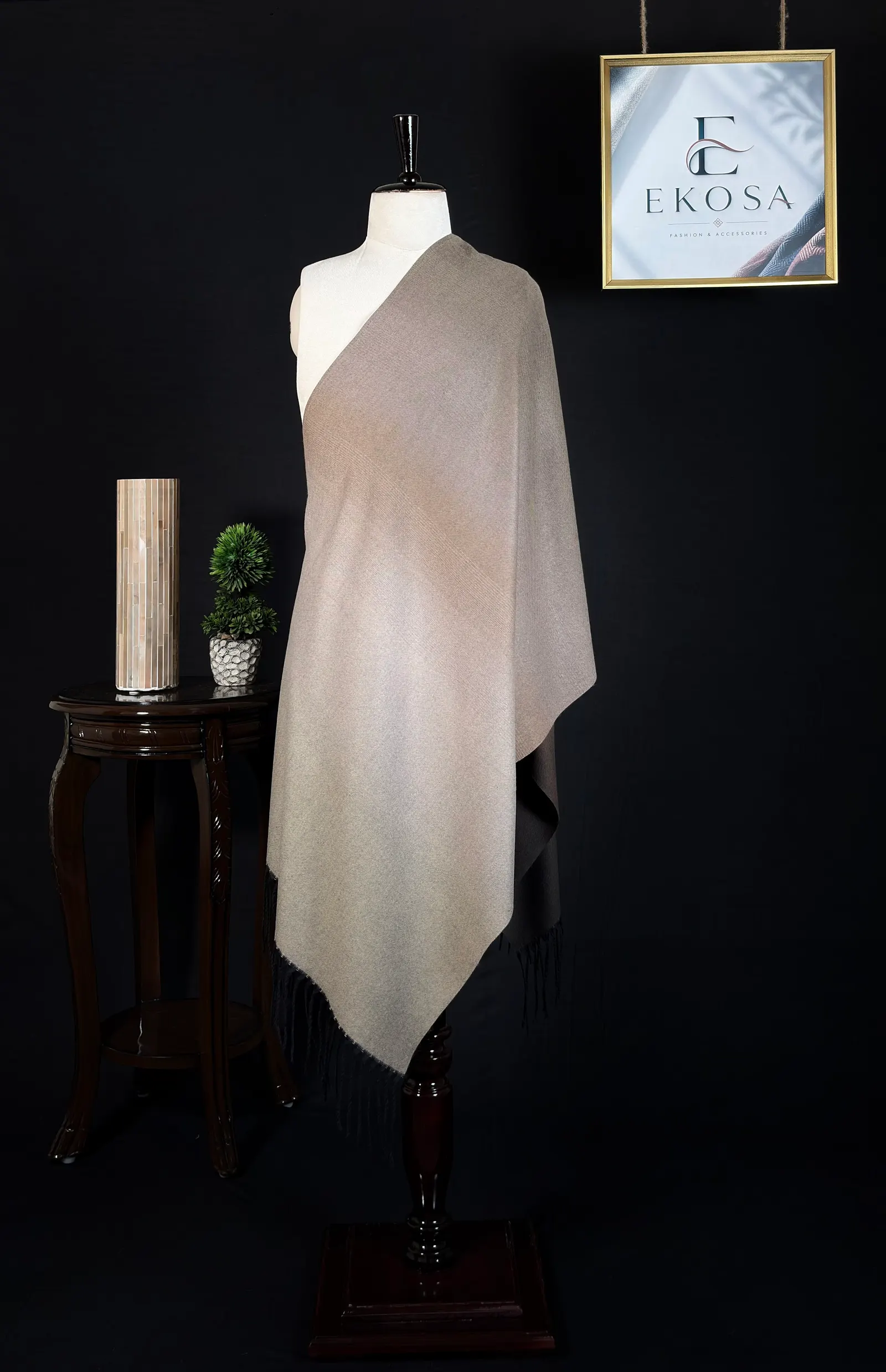 Shadow Stole in Brown, image 1 of 4