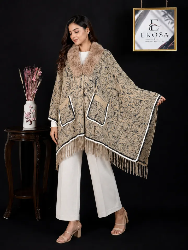 Poncho With Arms — Brown, image 1 of 5