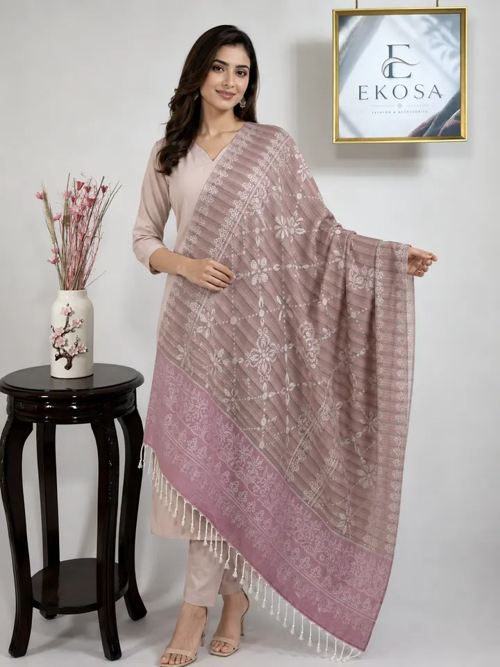 Bloom Stole — Dusty Pink, image 1 of 4