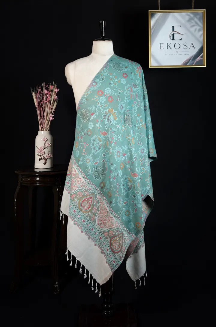 Garden Bloom Stole — Blue, image 1 of 2