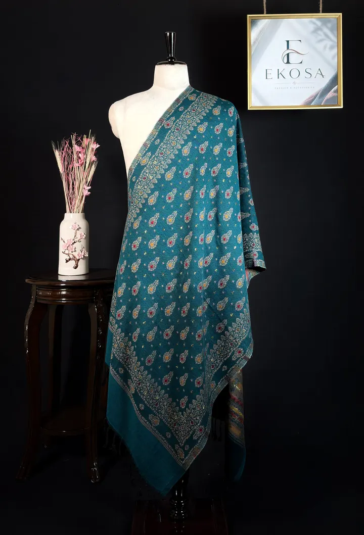 Butti Stole — Blue, image 1 of 2