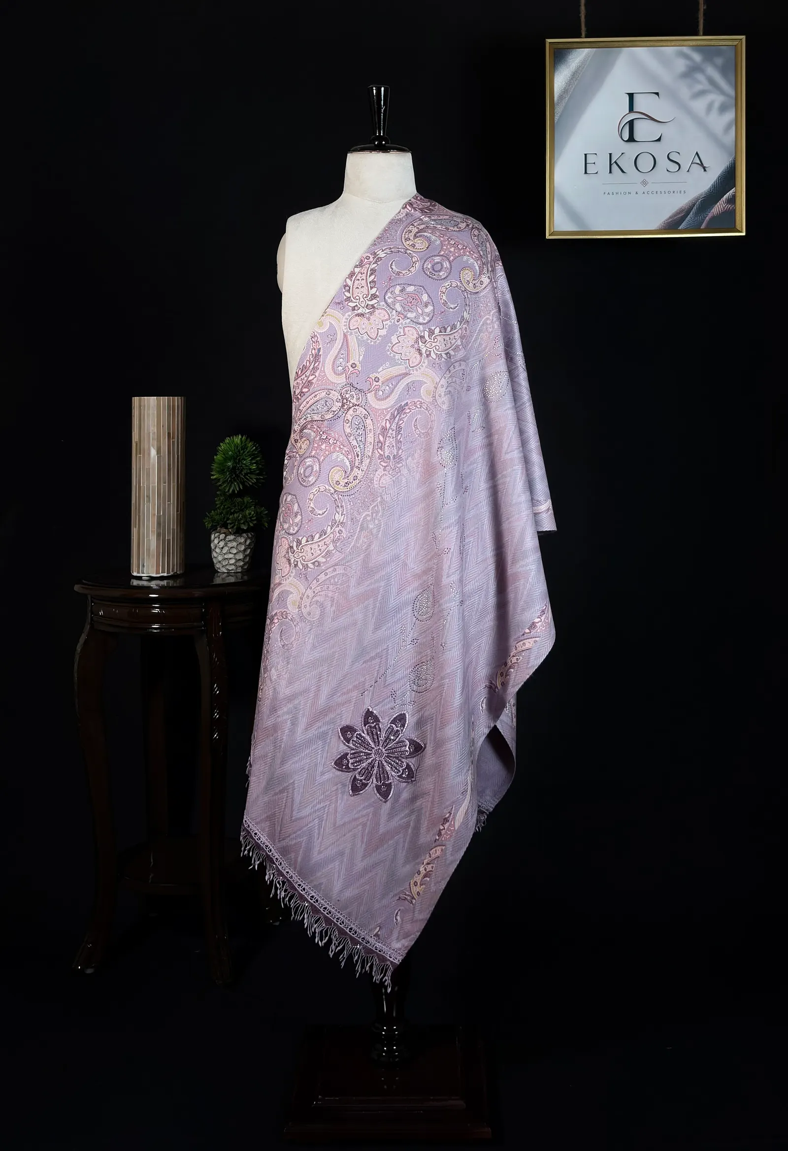 Swarovski Digital Stole in Lavender, image 1 of 3