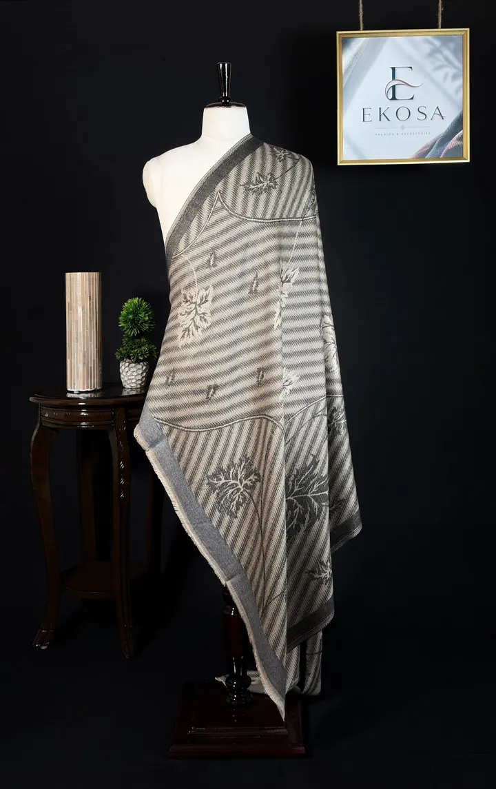 Botanic Weave Shawl — Black, image 1 of 3